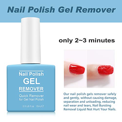 Magic Gel Nail Polish Remover Set (2 Pack) with Cuticle Pusher & Scraper