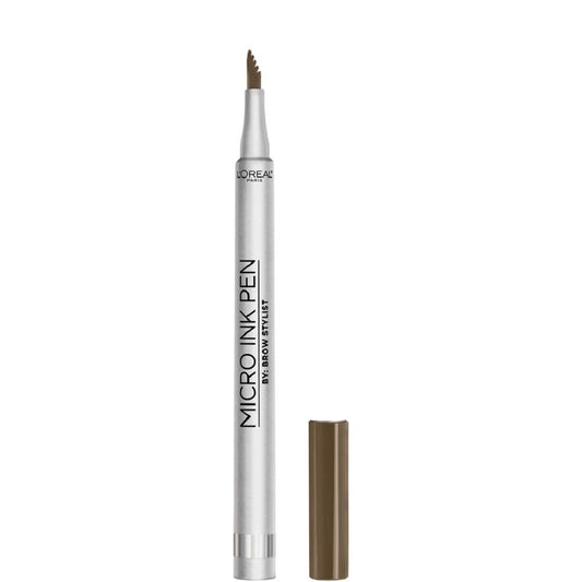 L'Oreal Paris Micro Ink Pen by Brow Stylist, Longwear Brow Tint, Hair-Like Effect, Up to 48HR Wear, Precision Comb Tip, Brunette, 0.033 fl; oz.