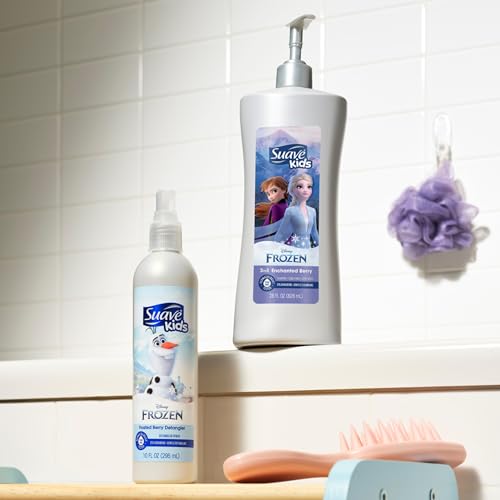 Suave Kids Disney Frozen Detangler Spray - Tear-Free Leave-In Conditioner, Berry Scent, 6 Pack, 10 fl oz