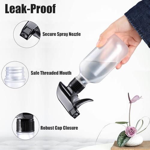 GearTrust 10 oz Refillable Spray Bottles - 2 Pack for Hair, Plants & Cleaning