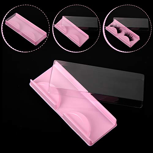 Blulu 50-Pack False Eyelash Storage Box - Pink Lash Case Organizer