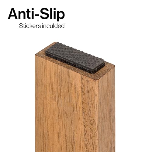 JONATHAN Y STL1004T Saru 11.8" Traditional Classic Solid Acacia Wood Shower Shaving Foot Stool, Light Teak