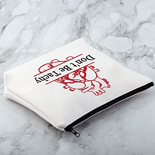 MNIGIU Nurse Cosmetic Bag, Polyester, Water Resistant, 10.2x7.9x0.6 inches, 59g, Funny Cardiology Design, Toiletry Bag, Makeup Bag, Travel Organizer