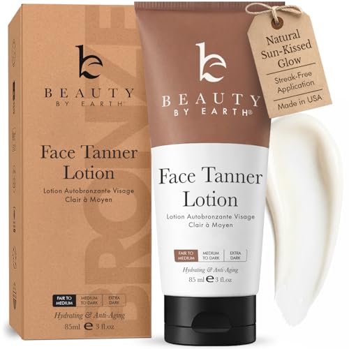 Face Self Tanner Lotion | Organic, Streak-Free, Natural Glow