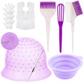 YOOVR Purple Hair Highlight Kit with Silicone Cap & Dye Brush - 12 Pieces