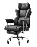 VEVOR Black Executive Office Chair with Footrest, 400lb Heavy Duty Reclining Ergonomic Desk Chair