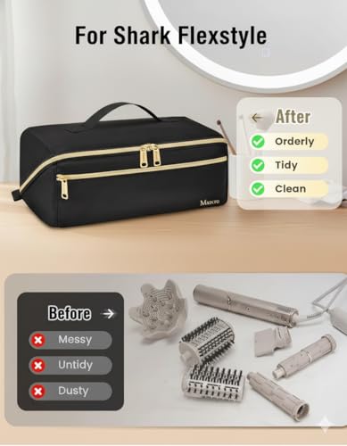 Mancro Shark FlexStyle Hair Tool Travel Bag with Heat Resistant Mat