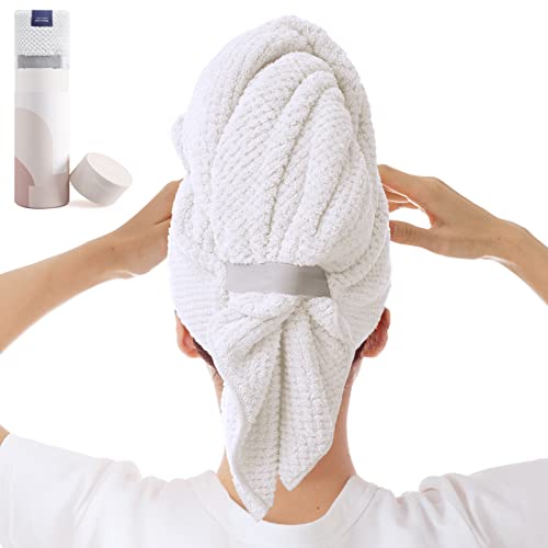 Microfiber Hair Towel Wrap for Long Thick Curly Hair - Fast Dry