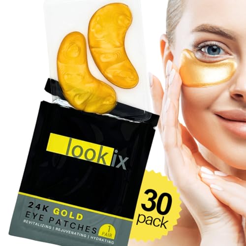 Lookix Under Eye Patches for Puffy Eyes, Dark Circles, Eye Bags - 30 Pairs