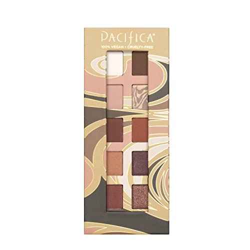 Pacifica Cocoa Nudes Mineral Eyeshadow Palette ? 10 Shades Eye Makeup Naked Mineral Eye Shadow - Earth-Tone Rich Chocolate & Praline Neutral Talc-Free Highly Pigmented Cocoa Butter Clean Beauty Vegan