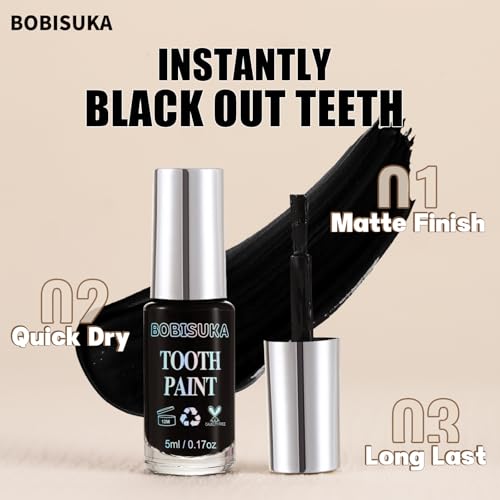 Black Tooth Paint for Cosplay & Halloween Makeup