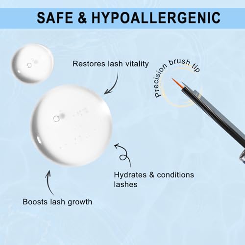 Eyelash Growth Serum - Natural Vegan Formula for Longer Lashes