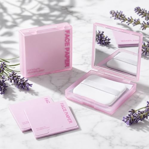 Gjinxi Oil Blotting Paper 300 Sheets with Mirror – Matte Finish