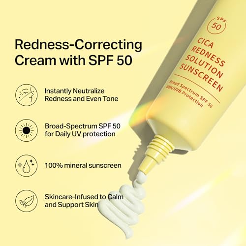 Meebak Tinted Sunscreen SPF 50 | Green CC Cream & Redness Corrector