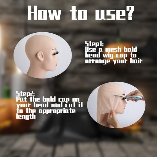 Iceyyyy 6 Piece Latex Bald Cap Set for Adults - Costume