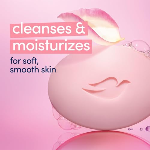 Dove Pink Beauty Bar Soap, Deep Moisture Cleanser, 3.17 oz Each, 4 Bars