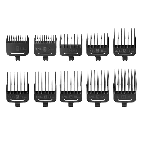 Oneisall Dog Clipper Guide Combs 10-Piece Set (1.5-25mm)