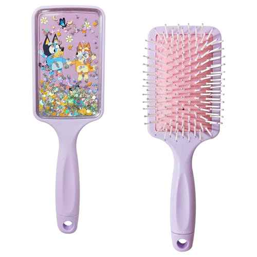 LUV HER Licenced Bluey Kids' Detangling Confetti Hair Brush - Fun Design with Bluey & Bingo - Gentle on Wet & Dry Hair - Ideal for Kids Ages 3+ - Makes Hair Care Enjoyable and Simple