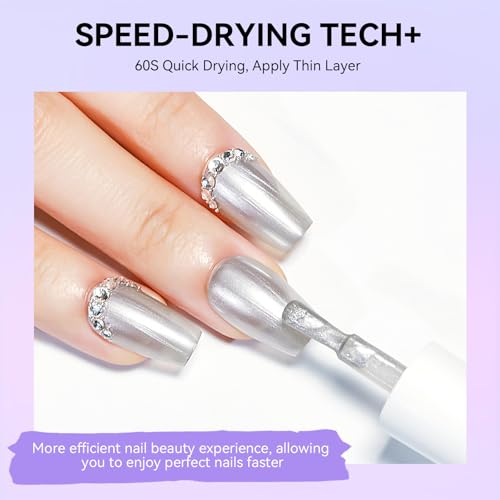 MIZHSE Pearl Nail Polish Set - 6 Quick-Dry Pearl Nail Colors, 7ml Each