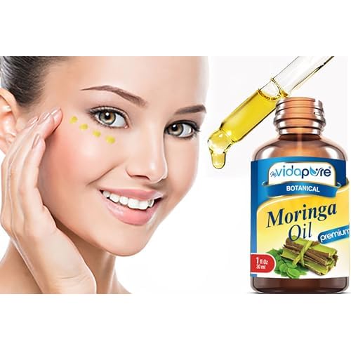 MYVIDAPURE MORINGA OIL Moringa oleifera 100% Pure REFINED UNDILUTED Cold Pressed for Skin, Face, Hair, Lip and Nail Care (1 Fl Oz)