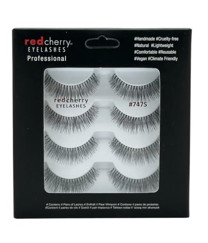 Red Cherry #747S Natural False Eyelashes - 4 Pairs