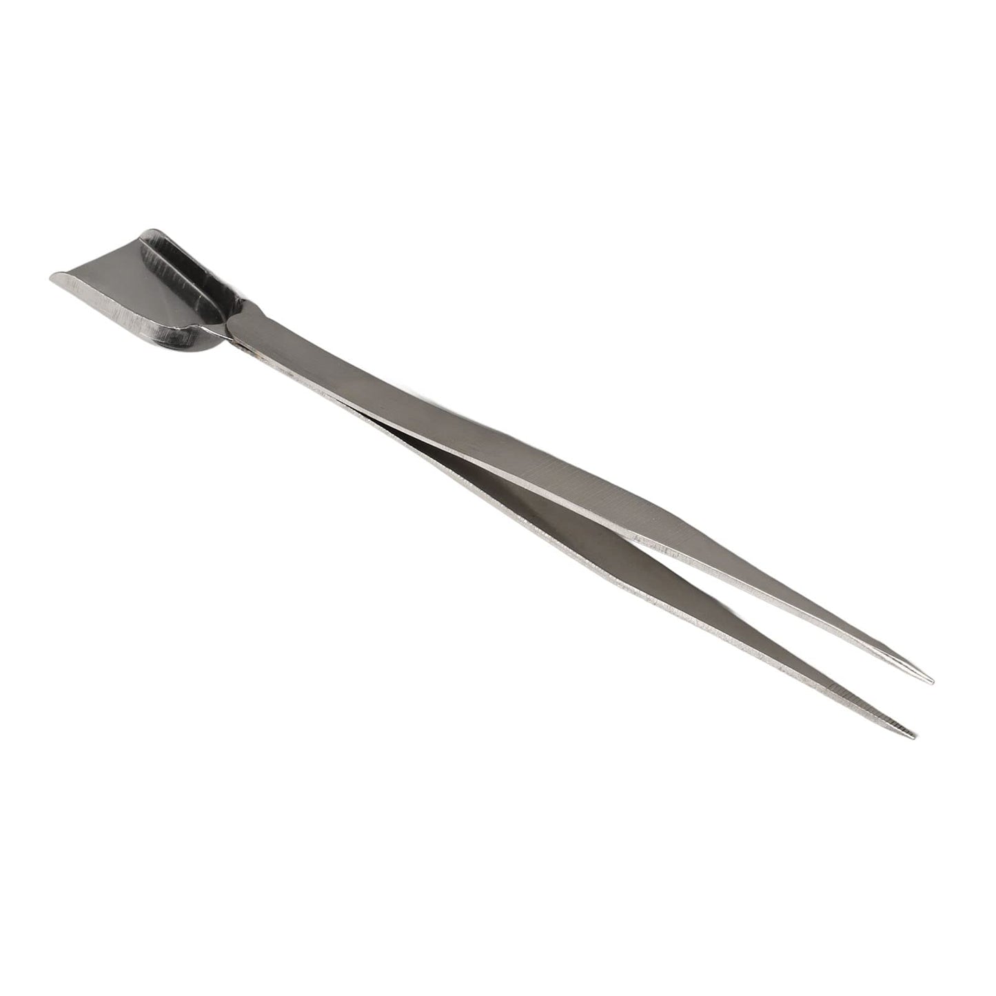 Pwshymi Jewelry Shovel End Tweezer,Bead Scoop Pickup Tool Jewelry Tweezers Long Handle Portable Handy Scoop Tweezer Prevent Slip for Stones Scoop Away