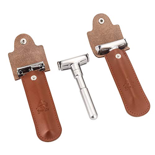 Genuine Leather Double Edge Safety Razor Case