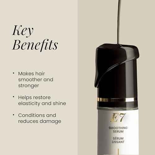 ALOXXI E7 Smoothing Serum, Lightweight Hair Serum with 7 Essential Oils, Smoothes, Strengthens & Adds Shine, for All Hair Types, 3.4 Fl Oz