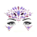 Topz pink face jewels festival Rhinestone stickerfor women halloween makeup mermaid purple face gems stick on festival rave cute Face gem temporary tattoos for edm music festival (S056)