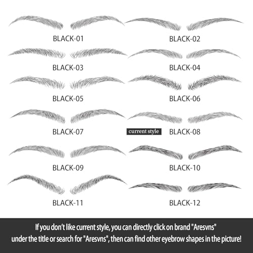 Aresvns 4D Waterproof Eyebrow Tattoo Stickers - 66 Pairs
