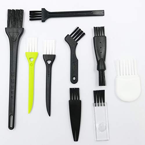 Electric Shaver Cleaning Brushes Razor Cleaner Set Nylon Bristles PP Handle Compatible with Electric Shaver, Trimmer - Set of 9, Man¡¯s Small Brush kit, Razor Cleaner