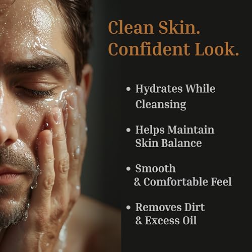 Men¡¯s Facial Cleanser ? Gentle & Hydrating Daily Face Wash for a Purifying Clean with Niacinamide, Shea Butter, Sage & Vitamin E ? Subtle Scent, 8 fl oz