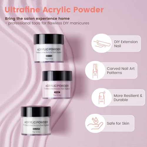 Nail Kit for Beginners with Everything: Practice Nail Hand U V Lamp Acrylic Nail Liquid Set with Drill Starter Nail Set Gifts for Beginners Home Salon