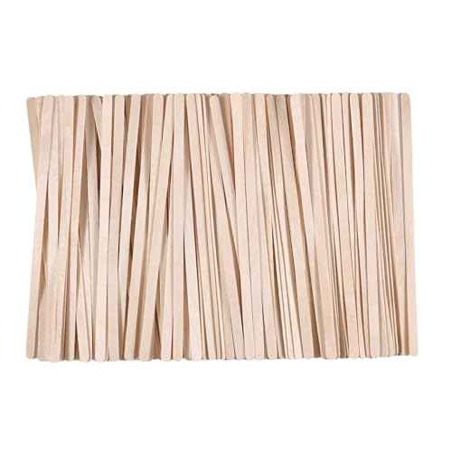 300/600/1200 Pieces Disposable Wood Stick Beauty Spatulas Log Hair Removal Wax Coating and Eyebrow Trimming Wooden Stick (1200pcs)