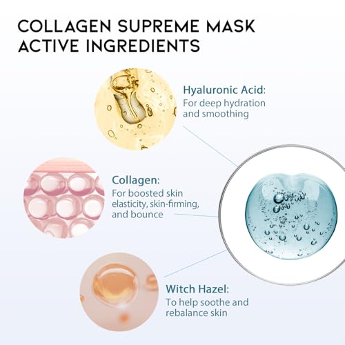 50Combo Korean Face Sheet Mask Gift Pack, Hydrating, Calming, Brightening, Smooting, Rejuvenating, EVE Vegan, Cica, Hyaluron, Retinol, Ceramide, Collagen