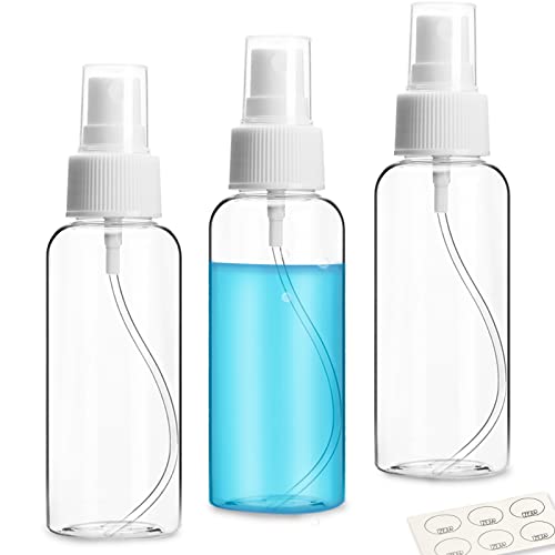 3 Pack 2.7oz Travel Spray Bottles, Mini Fine Mist Refillable