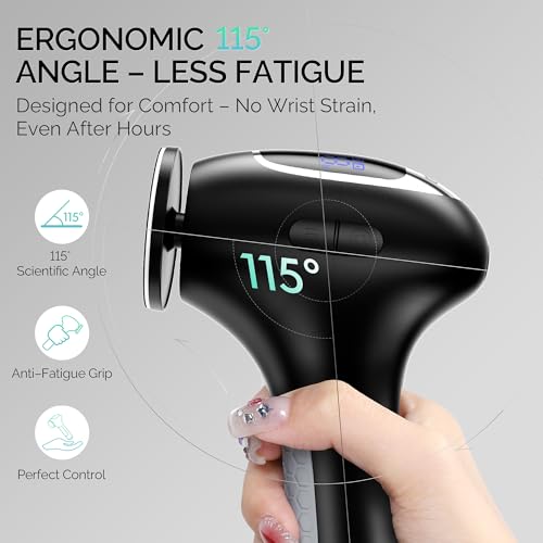 L'UGX Electric Callus Remover for Feet –Powerful 8N·cm Torque