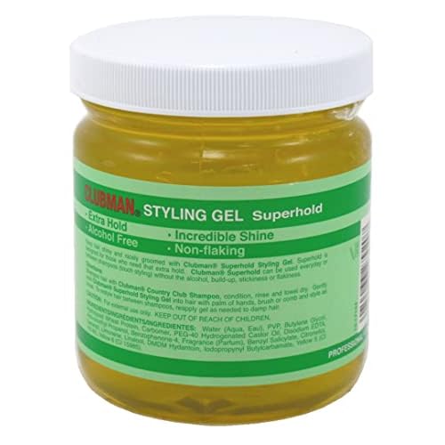 Clubman Superhold Styling Gel, 16 oz