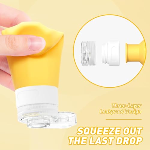 Redfly TSA Approved Travel Bottles - 3oz Leak Proof Silicone Set
