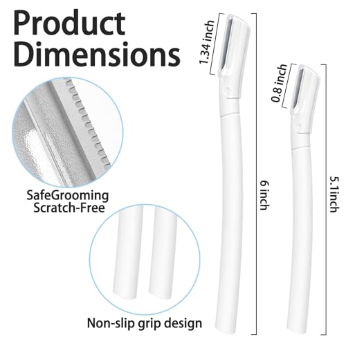 Fernfern Transparent Dermaplane Razor for Women Face 10 Pack - Gentle Exfoliation & Eyebrow Shaping