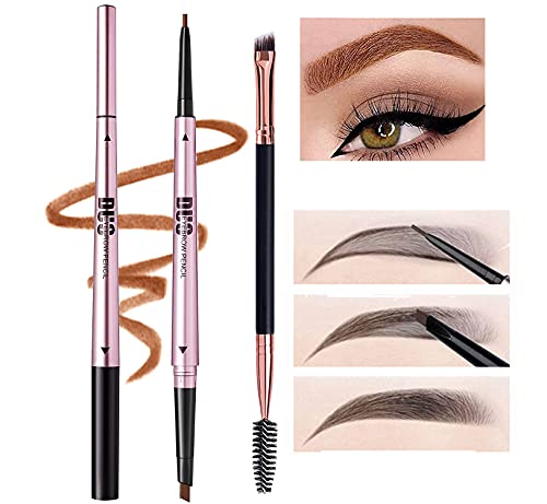 Mihqy Eyebrow Pencil with Dual Brush - Auto Retractable Waterproof