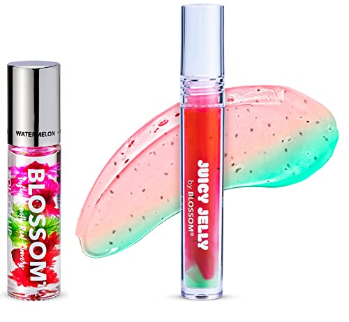 Blossom Watermelon Lip Gloss & Nourishing Lip Oil 2 Pack