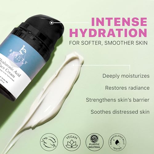 Beauty by Earth Hyaluronic Acid Moisturizer and Serum for Face - USA Made with Organic & Natural Ingredients