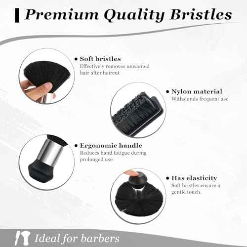 Barber Brush Neck Duster - Essentials Barber Accessories and Cleaning Supplies for Barber Shop - Neck Duster Brush for Professional Hair Stylists - Barbers Duster Tool for Salon Stations(2 pcs)