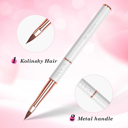 CAMI Professional 3D Nail Art Brush, For Acrylic sculpting, 3D Flowers And Nail Art Desings, Precision Brush For Nails Tech