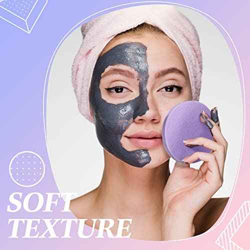 720 Count Makeup Facial Sponges Compressed Exfoliating Face Sponges for Cleansing Removal Wash Round Face Pads for Women Wash Cleansing Makeup, 4 Colors