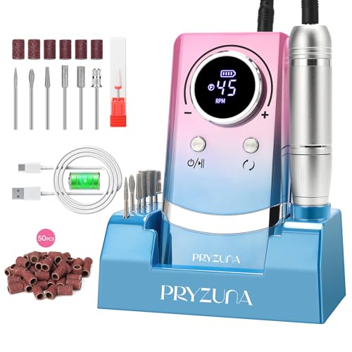 PRYZUNA Gradient Electric Nail Drill 45000RPM Cordless Nail File