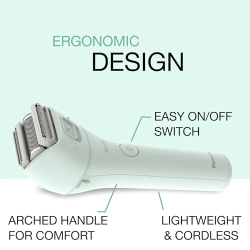 Panasonic Waterproof Electric Bikini Trimmer ES-AWL6AG – Cordless Women’s Razor with Attachments