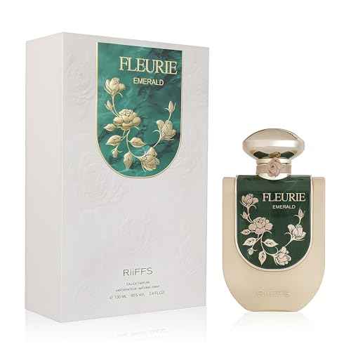 Riiffs Fleurie Emerald Women's Gourmand Perfume Eau de Parfum - Vanilla, Caramel, Floral, Lemon Luxury Scent with 24H Longevity | 3.4 Fl Oz 80% Vol Seductive Edible Fragrance