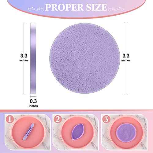 720 Count Makeup Facial Sponges Compressed Exfoliating Face Sponges for Cleansing Removal Wash Round Face Pads for Women Wash Cleansing Makeup, 4 Colors